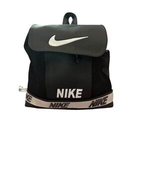 Nike Black Small Backpack W/ Drawstring Closure & Adjustable Logo Straps